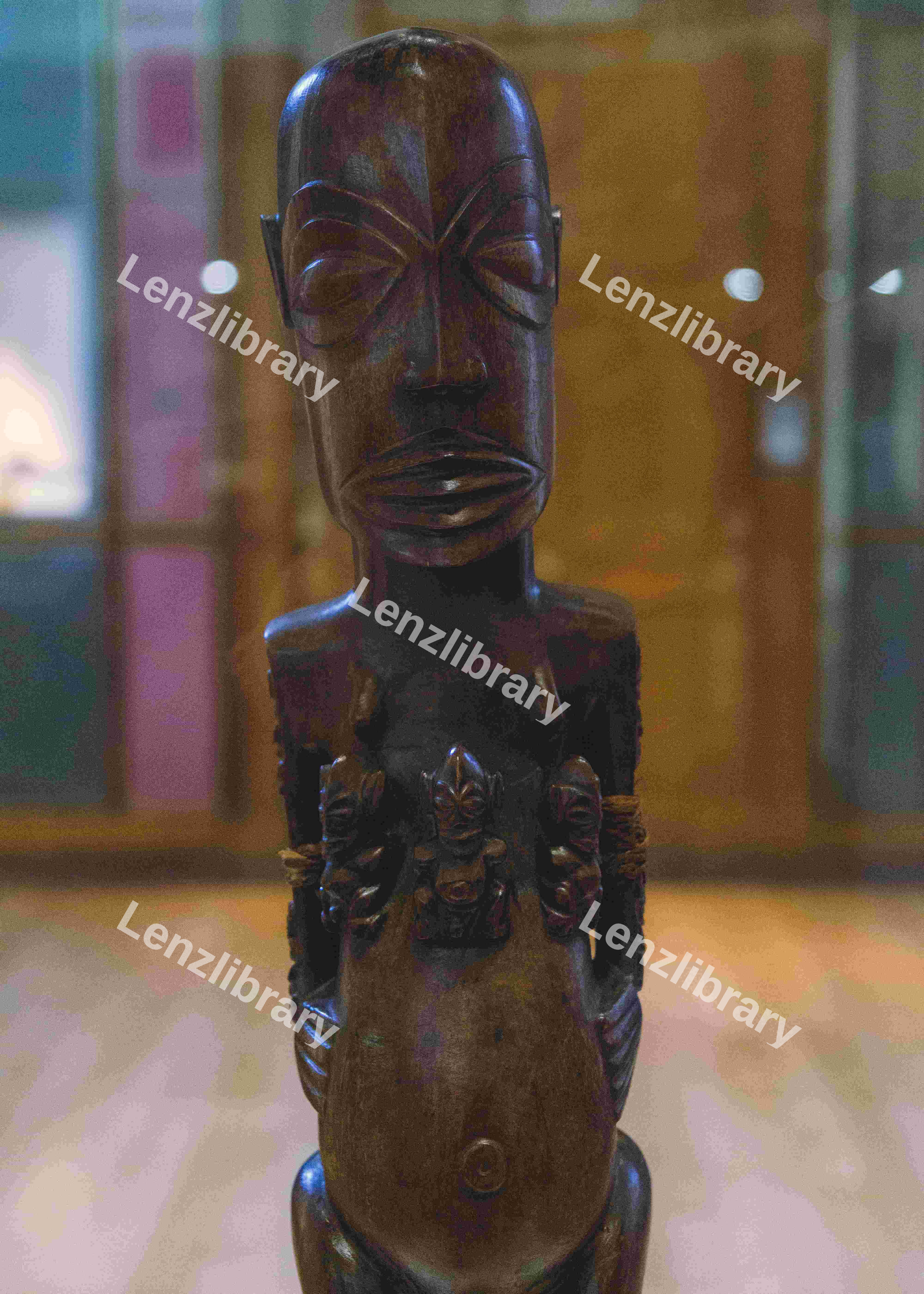 Mayan Long Face Statue